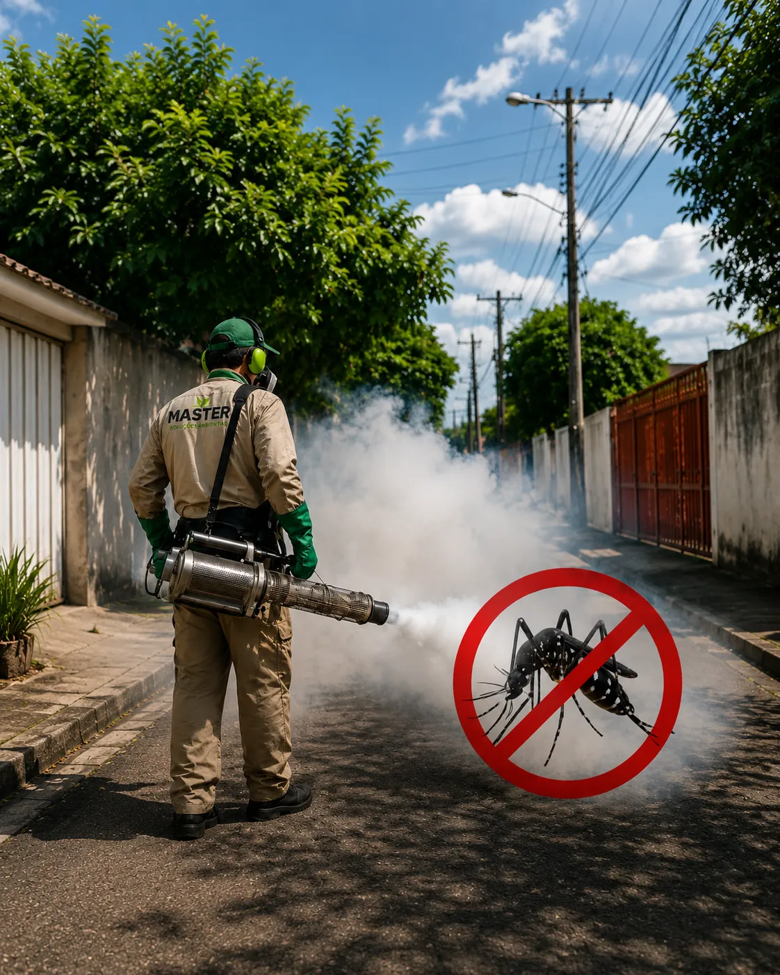Controle de mosquitos com atomizador e fumacê em Fortaleza